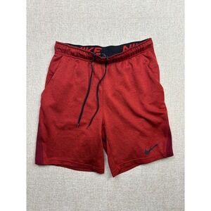 Nike Dri-FIT Mens Training Shorts Red Heathered Athletic Gym Gym Small